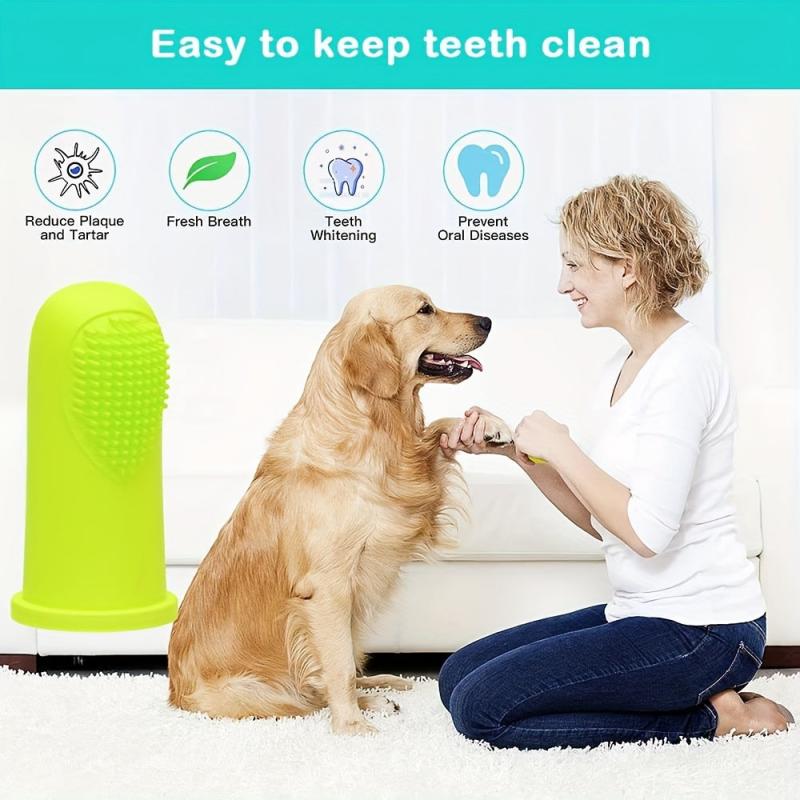 5pcs Dog Toothbrush Finger Set with Eye and Chin Cleaning Tool