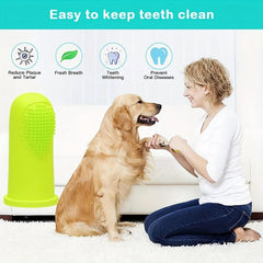 5pcs Dog Toothbrush Finger Set with Eye and Chin Cleaning Tool