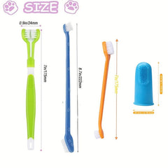 10 Pack Pet Dog Toothbrush Triple Double Head Finger Rubber Cat Dog Toothbrush