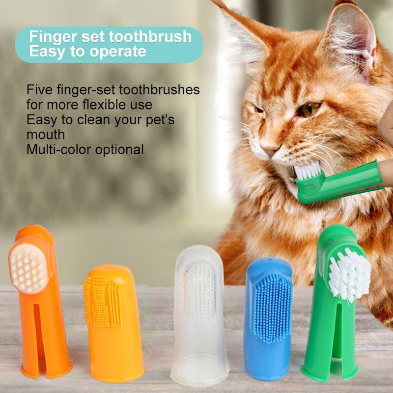 3pcs Pet Finger Toothbrush Soft Bristle Dog Toothbrush