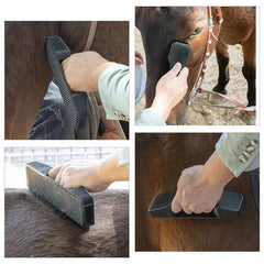 Pro Horse Grooming Massage Kit Pet Neat Comb Shedding Hair Face Cleaning