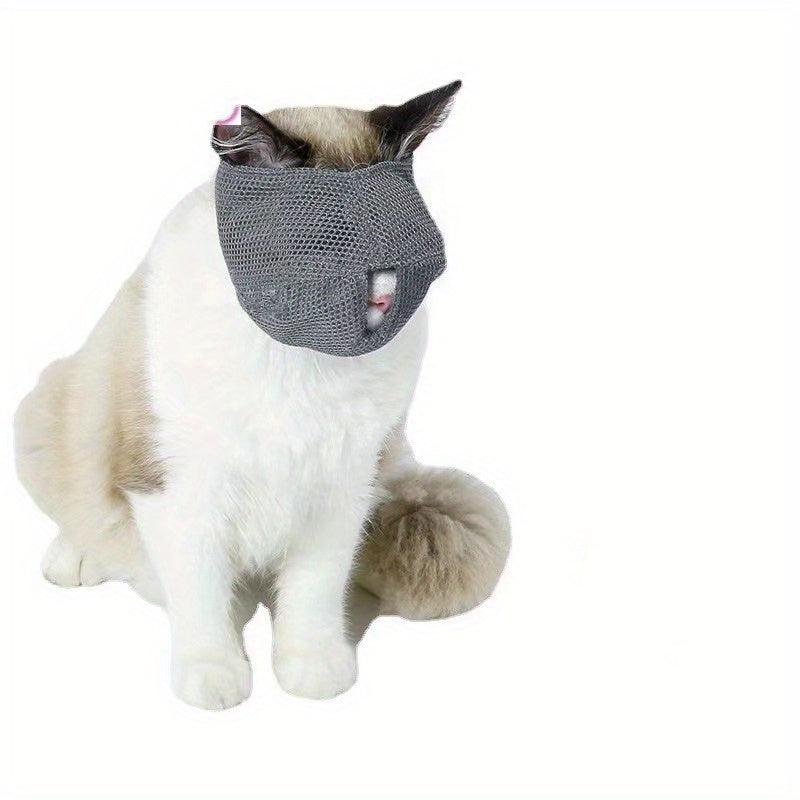 Breathable Cat Mesh Muzzles Anti Biting Adjustable Mouth Cover
