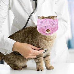 Breathable Cat Mesh Muzzles Anti Biting Adjustable Mouth Cover