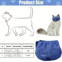 Breathable Cat Mesh Muzzles Anti Biting Adjustable Mouth Cover