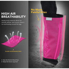 Professional Mesh Fly Boots for Horses - Insect and Debris Protection