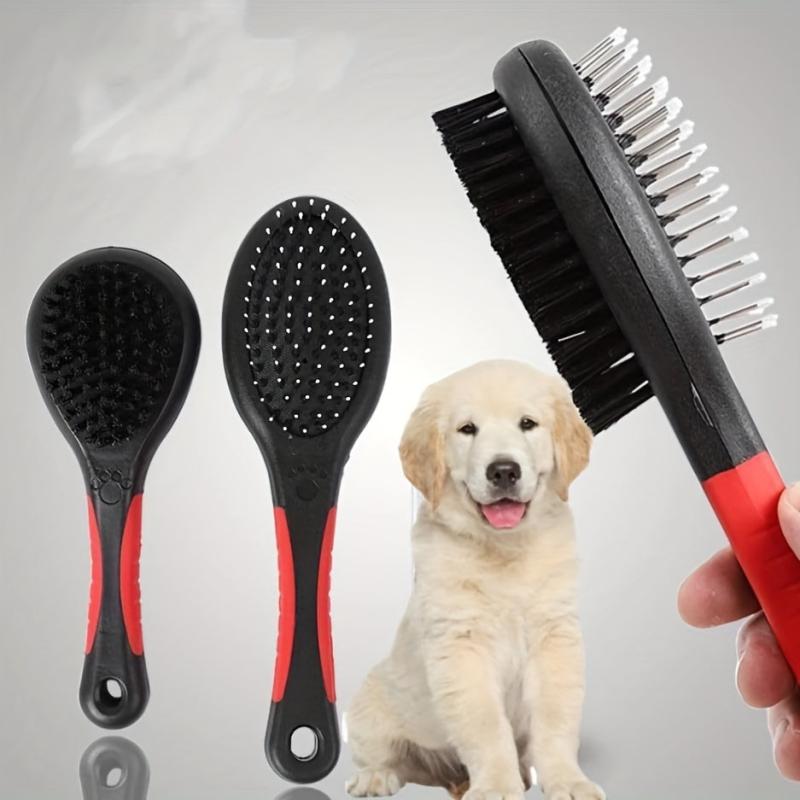 2-in-1 Pet Grooming Comb Double-Sided Pin Brush for Dogs and Cats