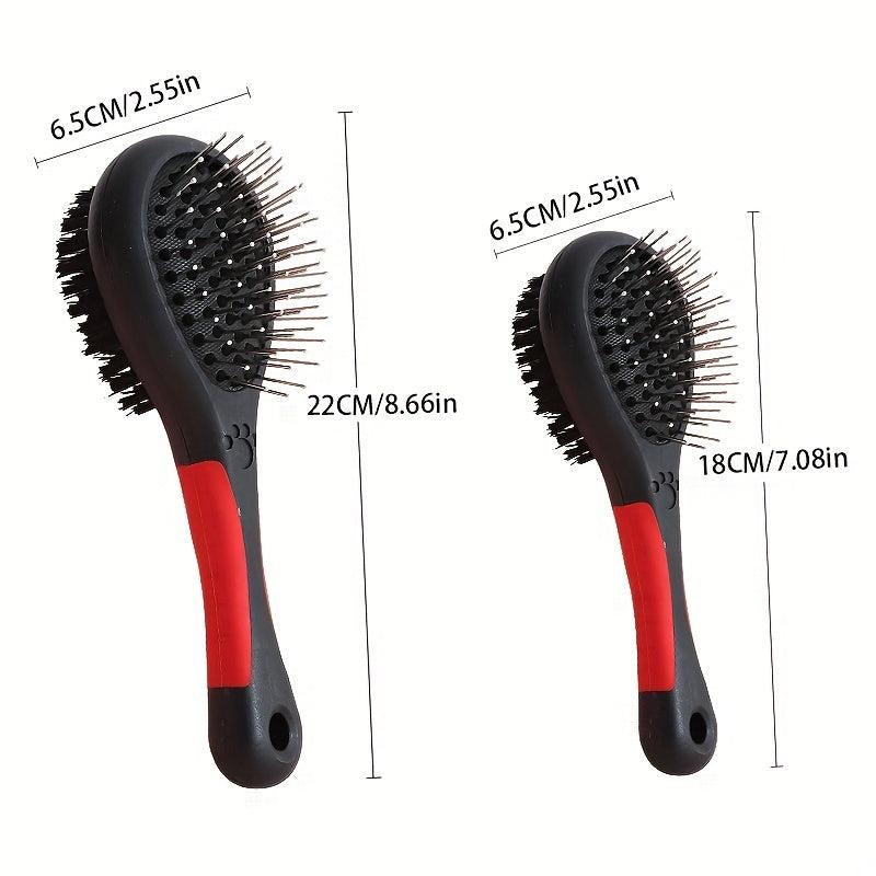 2-in-1 Pet Grooming Comb Double-Sided Pin Brush for Dogs and Cats