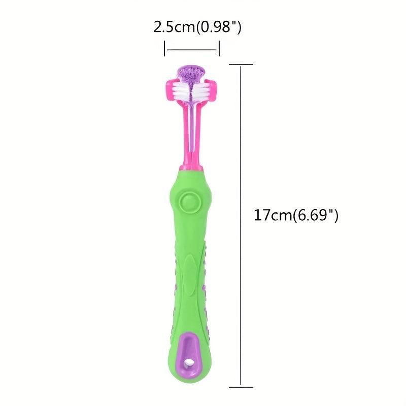 Three Headed Dog Toothbrush Soft Bristle Pet Teeth Cleaning Brush