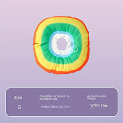 Rainbow Waterproof Cat Cone Collar Anti Bite Wound Healing Protective Collar