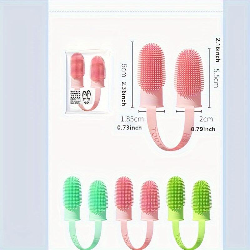 Pet Toothbrush Finger Cover Double Finger Dog Toothbrush