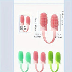 Pet Toothbrush Finger Cover Double Finger Dog Toothbrush