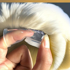 3pcs Pet Finger Toothbrush Set Dog Cat Toothbrushes Latex Finger Cot Brushes