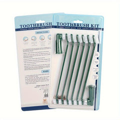 8pcs Double Headed Dog Toothbrush Set for Oral Cleaning