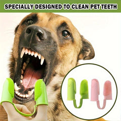 3pcs Pet Finger Toothbrushes for Dogs Dental Care