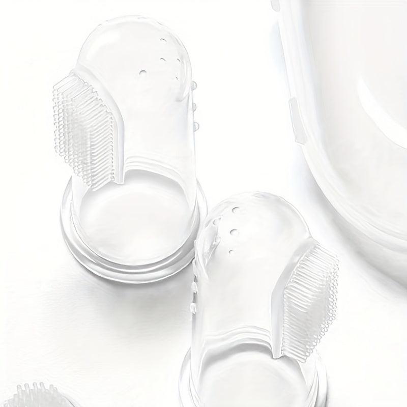 Soft Dog Toothbrush Set with Finger Brush for Dogs and Cats