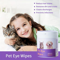 200pcs Pet Eye Cleaning Wipes Tear Stain Remover For Cats