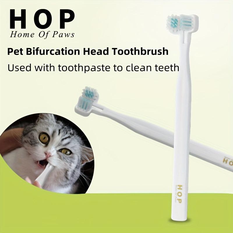 Pet Double Head Toothbrush Dog Oral Cleaning Brush Soft Bristle Dental Care