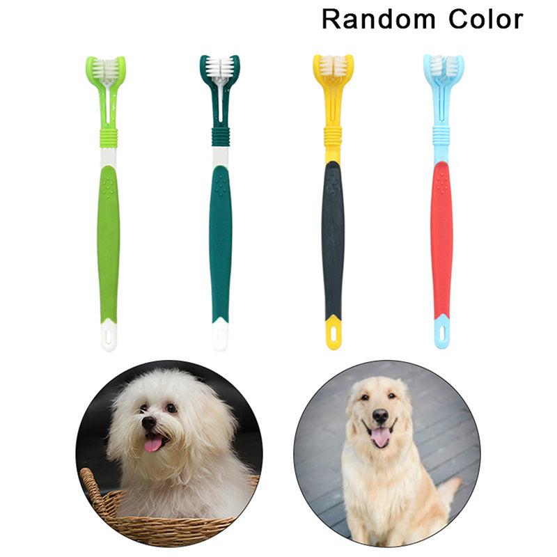 1pc 3-Sided Dog Toothbrush for Clean Teeth & Fresh Breath