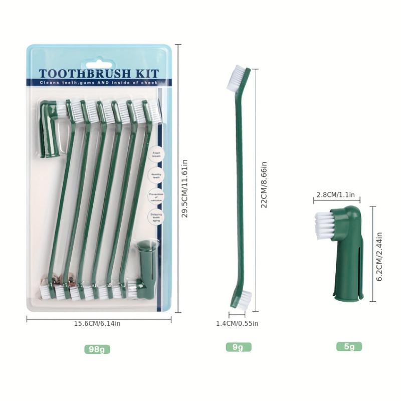 Pet Teeth Cleaning Brush Kits - Double Sided Dog Toothbrush