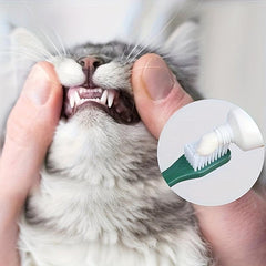 Pet Teeth Cleaning Brush Kits - Double Sided Dog Toothbrush