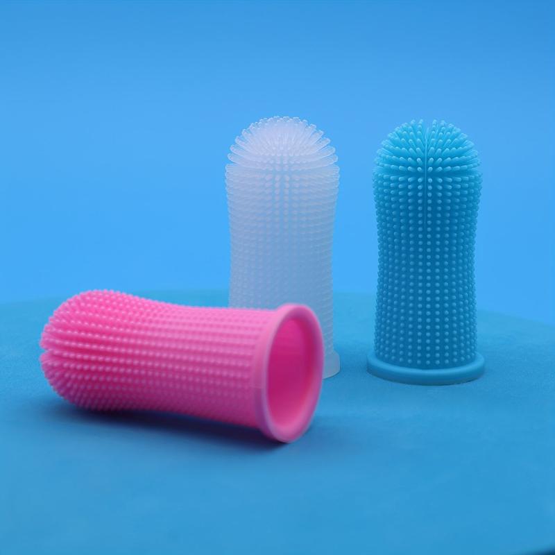 Silicone Fingertip Pet Toothbrush For Dog Cat