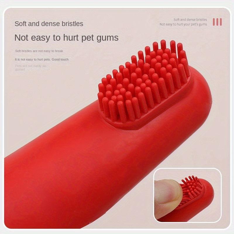 Soft Dog Finger Toothbrush Portable Easy To Hold Dog Teeth Cleaning