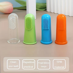 4pcs Pet Finger Toothbrush Oral Cleaning Products