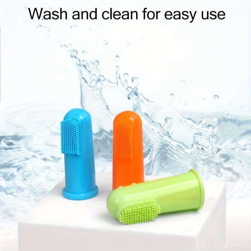 4pcs Pet Finger Toothbrush Oral Cleaning Products