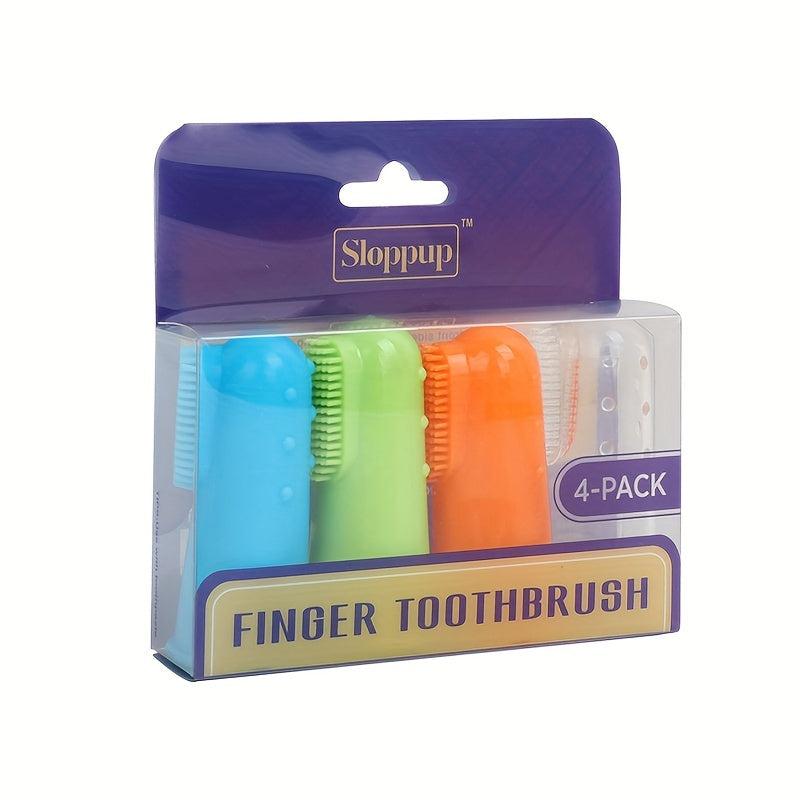 4pcs Pet Finger Toothbrush Oral Cleaning Products