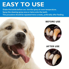 Pet Oral Cleaner Spray Freshens Breath Removes Stains