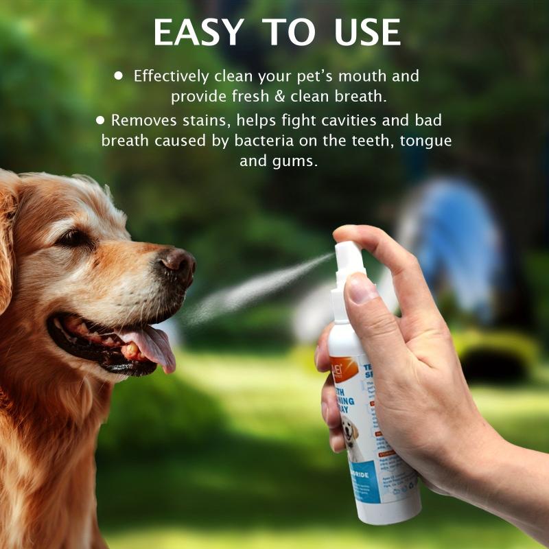 Pet Oral Cleaner Spray Freshens Breath Removes Stains