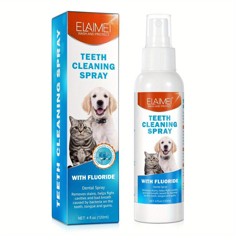 Pet Oral Cleaner Spray Freshens Breath Removes Stains