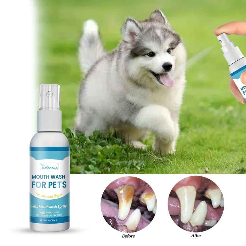 Pet Oral Spray for Dogs and Cats Bad Breath Yellow Teeth Cleaning Care