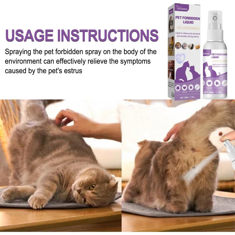 50ml Pet Forbidden Liquid for Estrus and Anxiety Spray Cats & Dogs