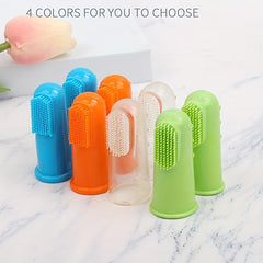 4pcs Set Pet Toothbrushes Soft Bristle Dog Finger Toothbrushes