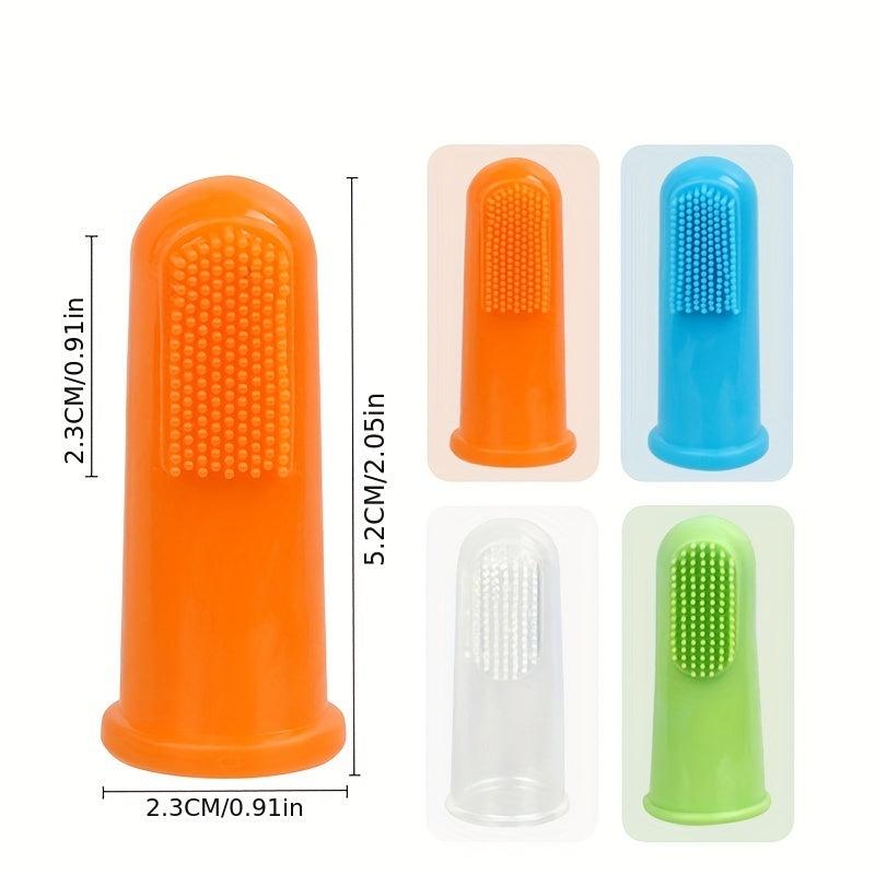 4pcs Set Pet Toothbrushes Soft Bristle Dog Finger Toothbrushes