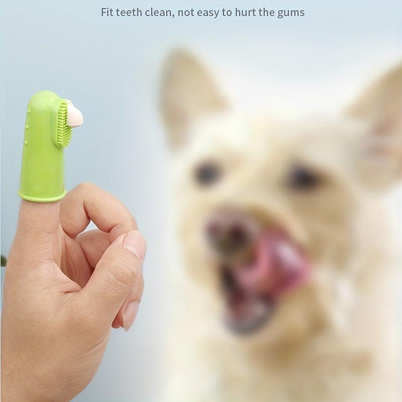 4pcs Set Pet Toothbrushes Soft Bristle Dog Finger Toothbrushes