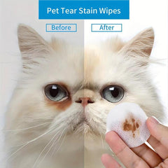 120pcs Pet Eye Wipes Gentle Tear Stain Wipes For Dogs And Cats