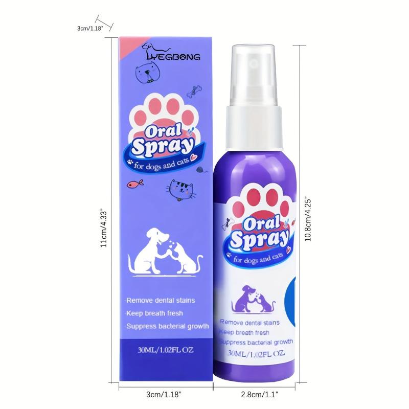Pet Tooth Cleaning Spray Dogs Cats Bad Breath Oral Care Dental Liquid