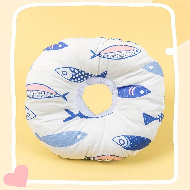 Cartoon Pattern Pet Recovery Collar Soft Cotton for Small Dog Cat