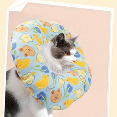 Cartoon Pattern Pet Recovery Collar Soft Cotton for Small Dog Cat