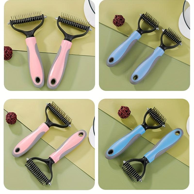 Double Sided Slicker Pet Brush For Shedding Dematting