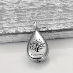 Teardrop Keepsake Ashes Necklace Urn Pendant Cremation Memorial Jewelry