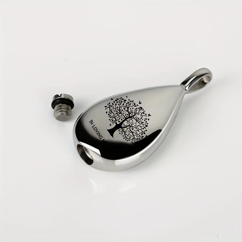 Teardrop Keepsake Ashes Necklace Urn Pendant Cremation Memorial Jewelry