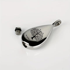 Teardrop Keepsake Ashes Necklace Urn Pendant Cremation Memorial Jewelry