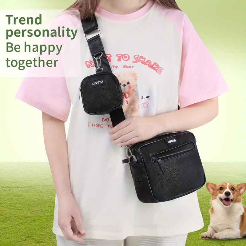 2pcs Dog Walking Bags Dog Travel Carrier Portable Dog Treat Dispenser