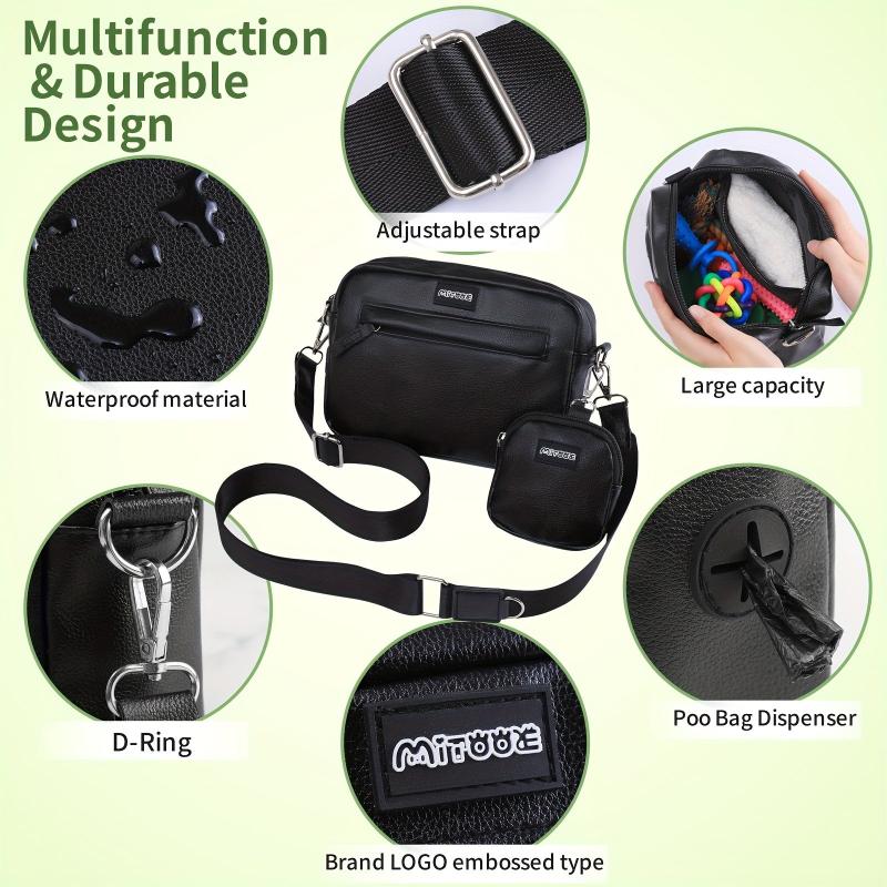 2pcs Dog Walking Bags Dog Travel Carrier Portable Dog Treat Dispenser