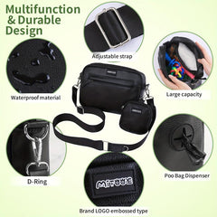 2pcs Dog Walking Bags Dog Travel Carrier Portable Dog Treat Dispenser