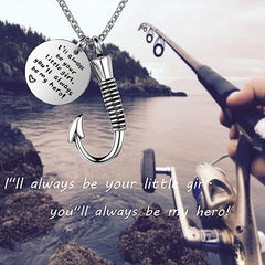 Fish Hook Cremation Urn Necklace - Remember A Loved One