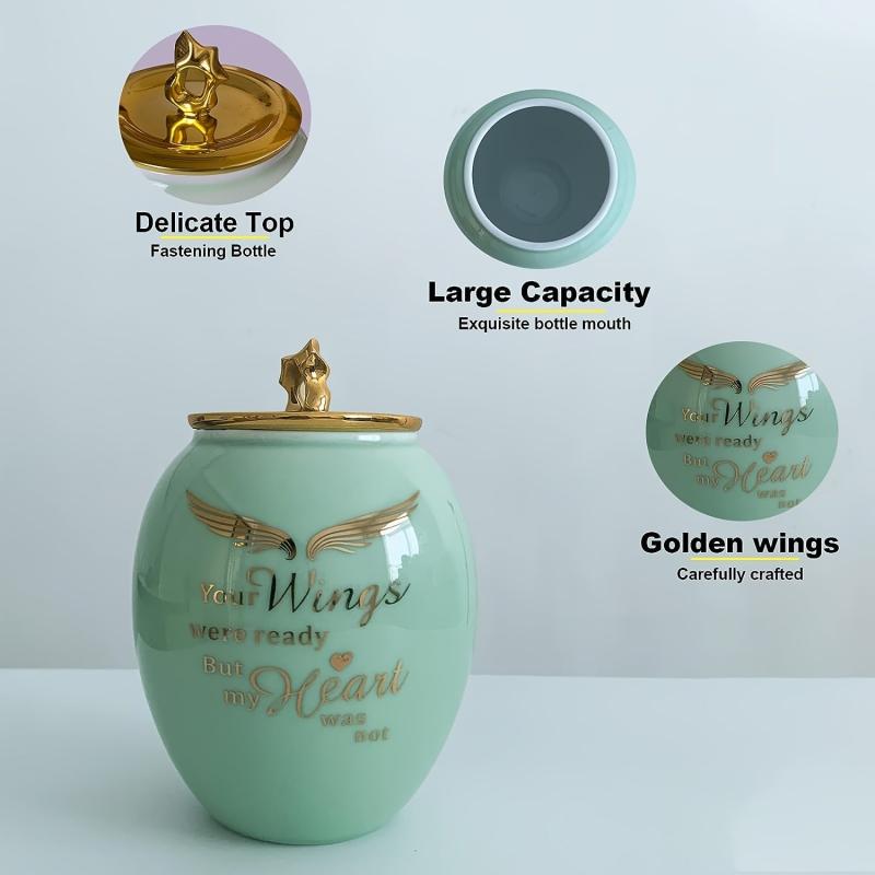 Ceramic Pet Urn Dog Ashes Container Memorial Cremation Urns Cats Ashes Keepsake